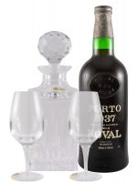 1937 Noval House Reserve c/Decanter & 2 Copos de Cristal Porto