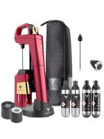 Conjunto Coravin Sistema de Preservação de Vinhos Modelo Timeless Six+ Premium Lotus Red