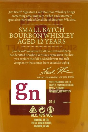 Jim Beam Signature Craft 12 years