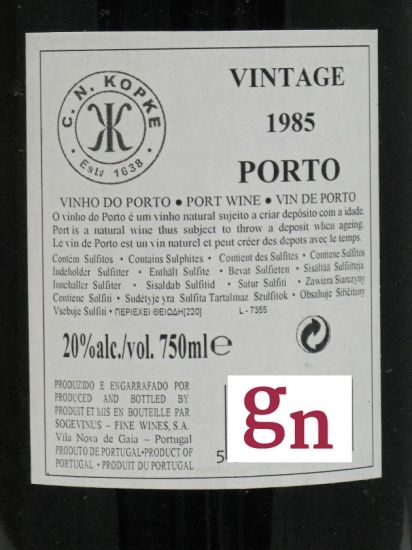 1985 Kopke Vintage Porto