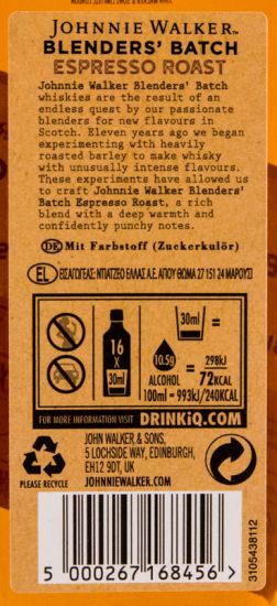 Johnnie Walker Espresso Roast Blenders Batch 50cl