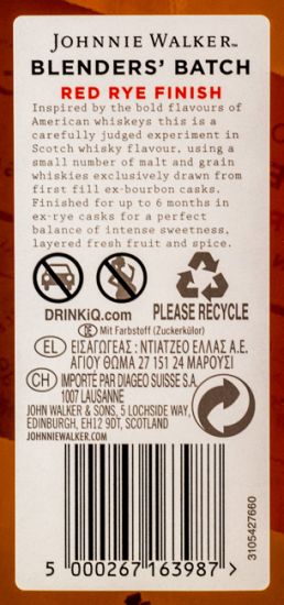 Johnnie Walker Red Rye Finish Blender's Batch