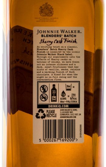 Johnnie Walker Sherry Cask Finish Blender's Batch 12 anos