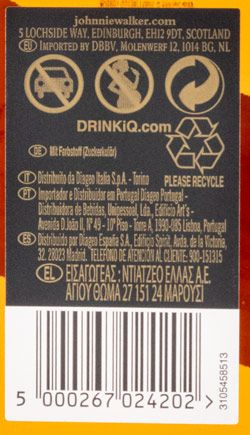Johnnie Walker Black Label 12 years w/Ice Ball Mold
