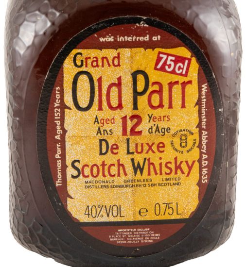 Grand Old Parr de Luxe 12 anos (rótulo antigo) 75cl