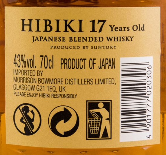 Suntory Hibiki 17 anos