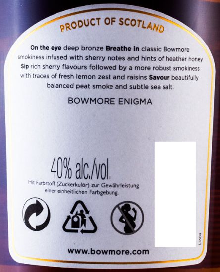 Bowmore Enigma 12 anos 1L