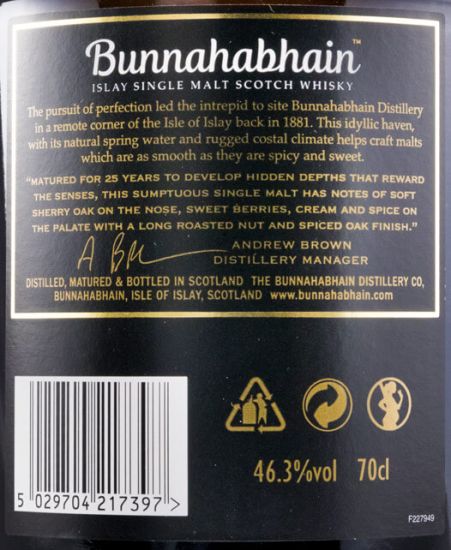 Bunnahabhain 25 anos