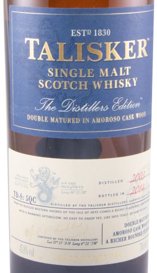 2003 Talisker The Distillers Edition Double Matured Amoroso Cask (engarrafado em 2014)