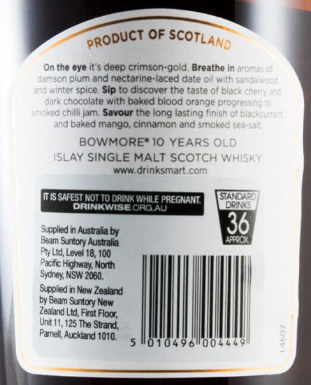 Bowmore Inspired by Devil's Casks Series 10 anos 1L