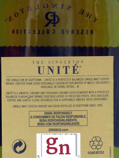 Singleton Unité Reserve Collection 1L