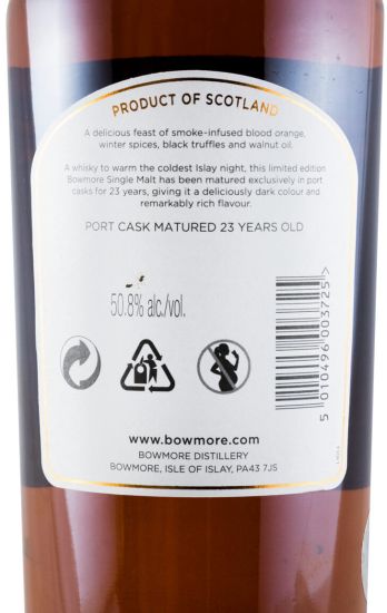 1989 Bowmore Port Cask Matured 23 anos