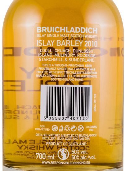 2010 Bruichladdich Islay Barley, Coull, Cruach, Dunlossit