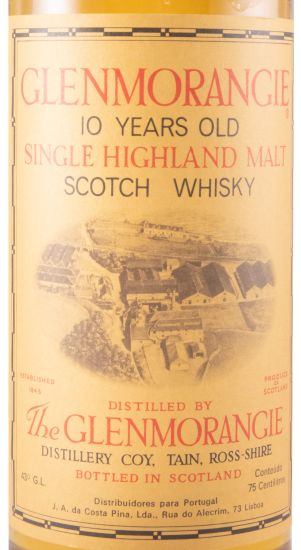 Glenmorangie 10 anos 43% 75cl (rótulo antigo)