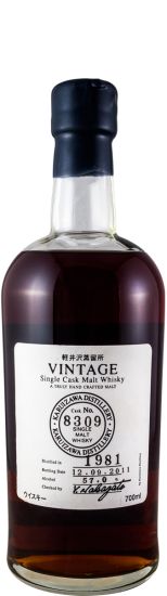 1981 Karuizawa Single Cask N.º 8309