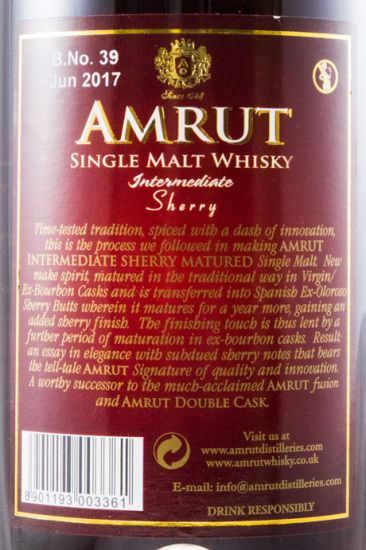 Amrut Intermediate Sherry
