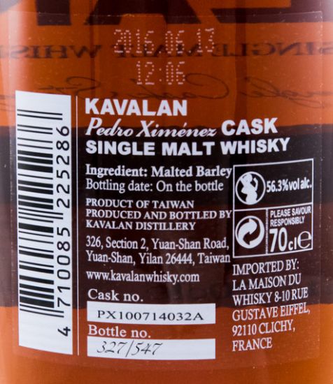 Kavalan Solist Pedro Ximenez Single Cask Strength