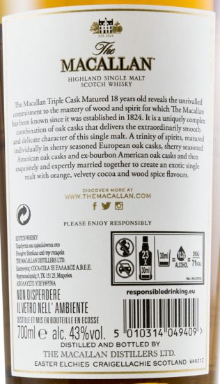 Macallan 18 years Triple Cask