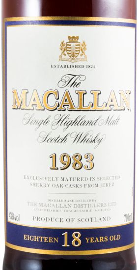 1983 Macallan Sherry Cask 18 anos