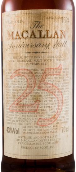 Macallan 25th Anniversary (nível baixo)