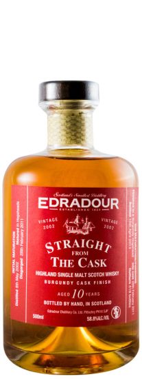 2002 Edradour 10 years Burgundy Cask Finish 50cl