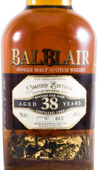 Balblair 38 anos (garrafa n.º663)