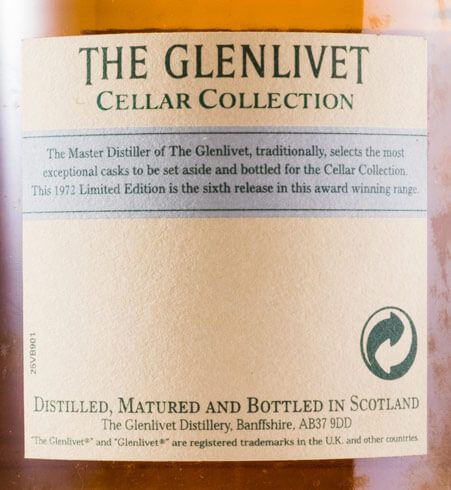1972 Glenlivet Cellar Collection c/Livro