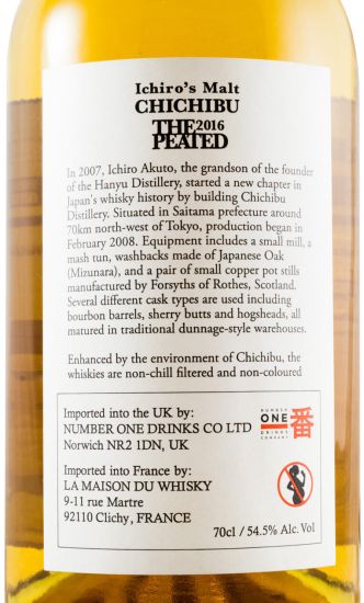 2012 Chichibu Ichiro's Malt The Peated Single Malt (engarrafado em 2016)