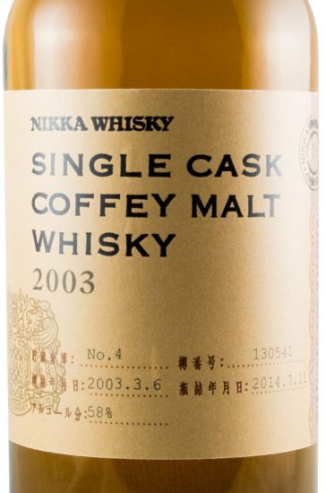 2003 Nikka Coffey Grain Cask N.º 130541 Lote 4 (sem caixa)
