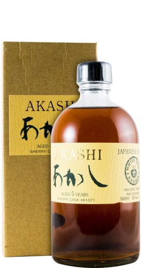 White Oak Akashi Sherry Cask N.º 61071 Single Malt 5 anos 50cl