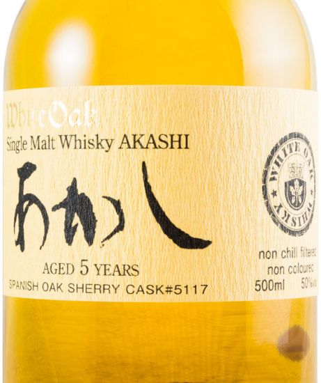 White Oak Akashi Spanish Oak Sherry Cask N.º 5117 Single Malt 5 anos 50cl