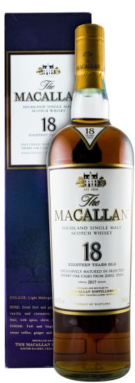 2017 Macallan 18 years Sherry Cask