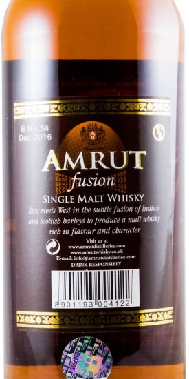 Amrut Fusion Aged In Oak Barrels