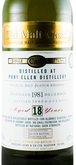 1981 Port Ellen The Old Malt Cask Sherry Cask 18 anos (engarrafado em 2000)