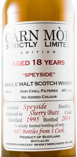1995 Càrn Mòr Strictly Limited Speyside 18 years