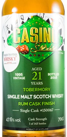 1995 Tobermory 21 years Rum Cask Casino Series