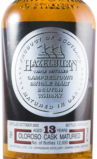 2003 Hazelburn 13 years Oloroso Cask