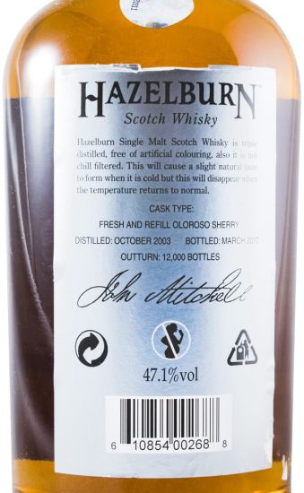 2003 Hazelburn 13 years Oloroso Cask