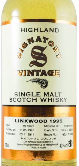 1995 Signatory Vintage Linkwood 19 anos