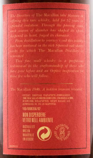 1946 Macallan Select Reserve 52 anos