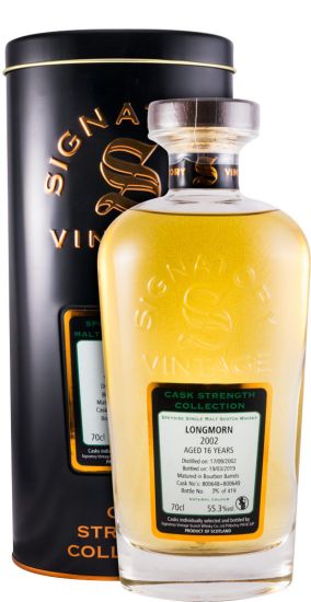 2002 Signatory Vintage Longmorn Cask Strength 16 anos