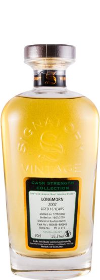 2002 Signatory Vintage Longmorn Cask Strength 16 anos