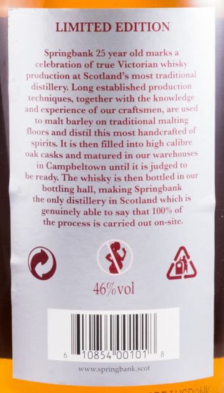 Springbank 2018 Limited Release 25 anos
