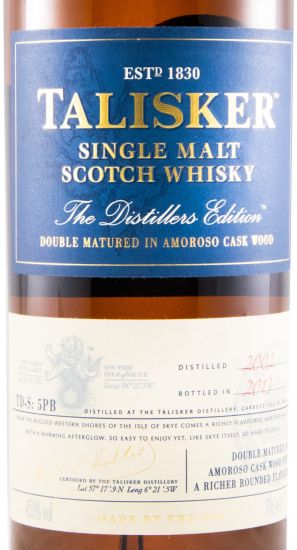 2002 Talisker Classic Malt & Food c/2 Copos (engarrafado em 2013)