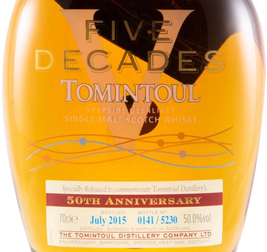 Tomintoul Five Decades 50th Anniversary (engarrafado em 2015)