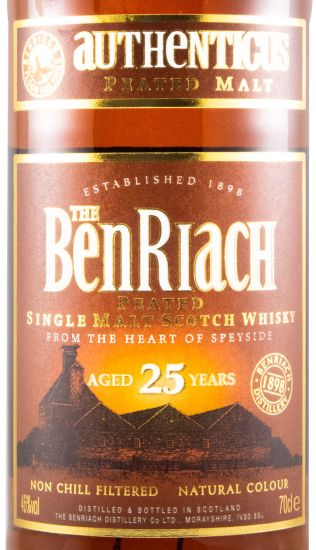 BenRiach Authenticus Peated Malt 25 anos