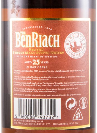 BenRiach Authenticus Peated Malt 25 anos