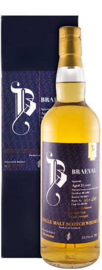 1991 Brachadair Braeval Cask Strength 21 anos