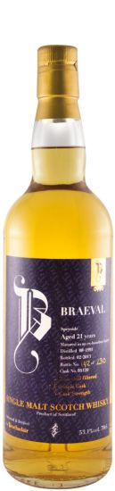 1991 Brachadair Braeval Cask Strength 21 anos