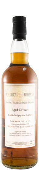 1996 Whisky Broker Speyside Distillery 23 anos
